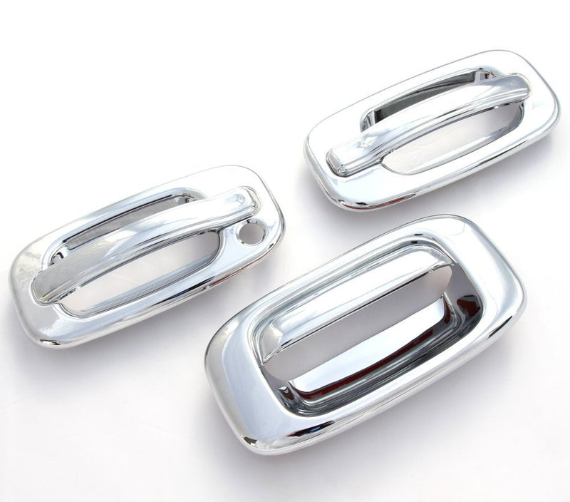 Chrome Door Handle & Tailgate Covers for 99-06 Chevy Silverado 1500 2500 3500 (2 Doors)
