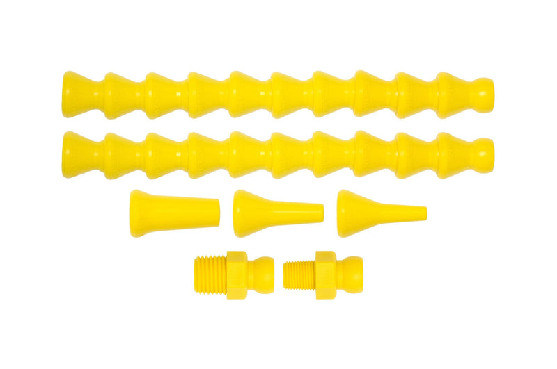 Loc-Line Acid Resistant Coolant Hose Assembly Kit, Yellow Polyester, 7 Piece, 1/4" Hose ID 1/4"
