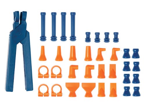 Loc-Line - 40476 Coolant Hose 15mm Lathe Adaptor Kit, Acetal Copolymer, 35 Piece, 1/4" Hose ID