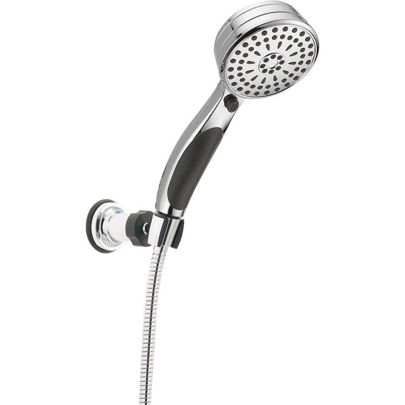 Delta Faucet 9-Spray Touch-Clean Wall-Mount Hand Held Shower with Hose, Chrome 55424