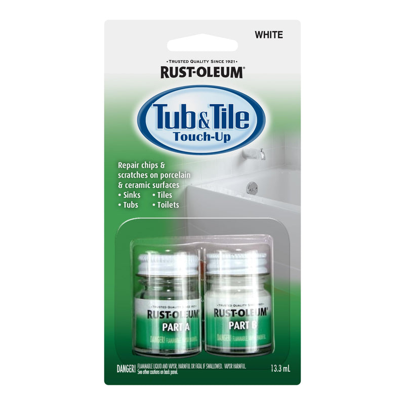 Rust-Oleum 244166 Tub And Tile 2-Part Touch Up Paint, White Pack of 1