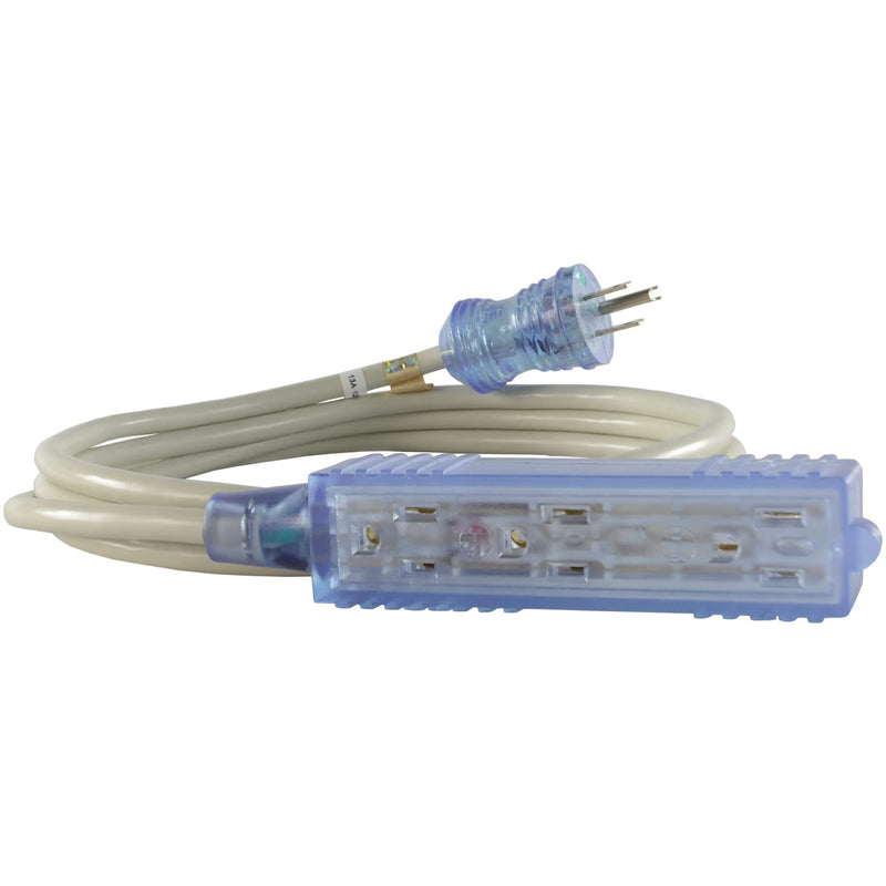 Conntek 8-Feet 13-Amp Hospital Grade Tri-Outlet (3 * 5-15R) Extension Cord