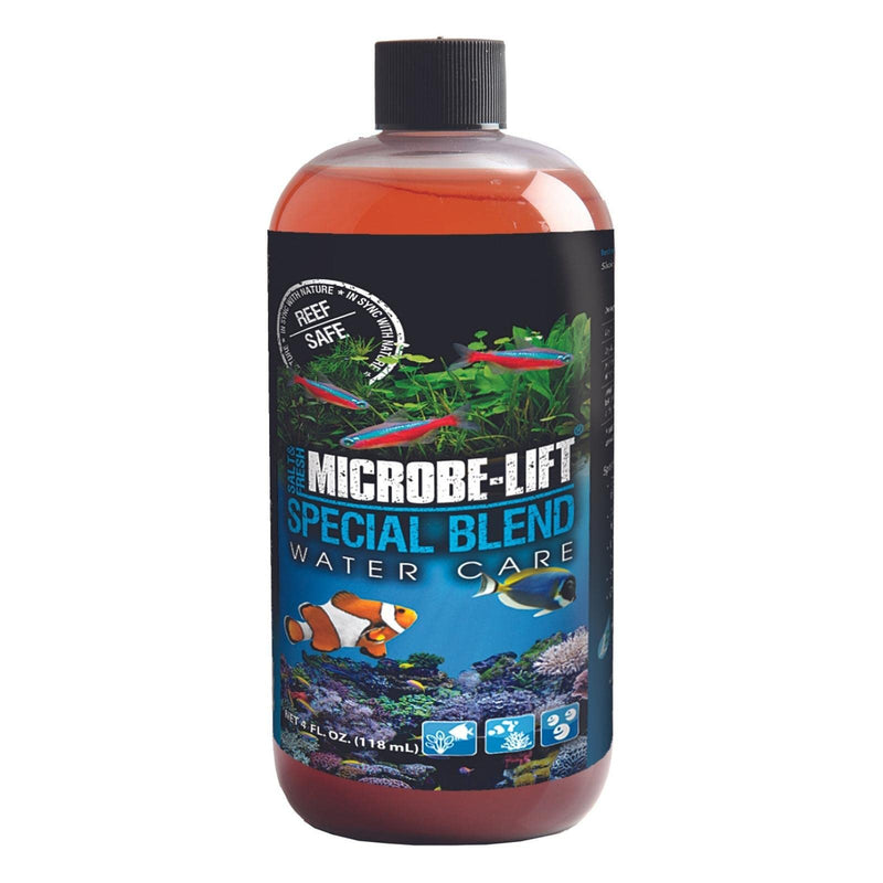 MICROBE-LIFT Special Blend Aquarium Treatment, Fish Tank Water Conditioner for Freshwater and Saltwater Tanks, Helps with Aquarium Algae Control and Odor, 4 Ounces (SBH04)