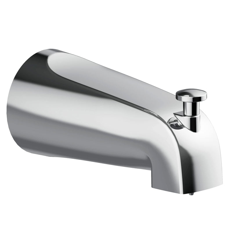 Design House 522912 Slip-On Pull-Up Wall Mount Tub Diverter Spout, Polished Chrome Slip On