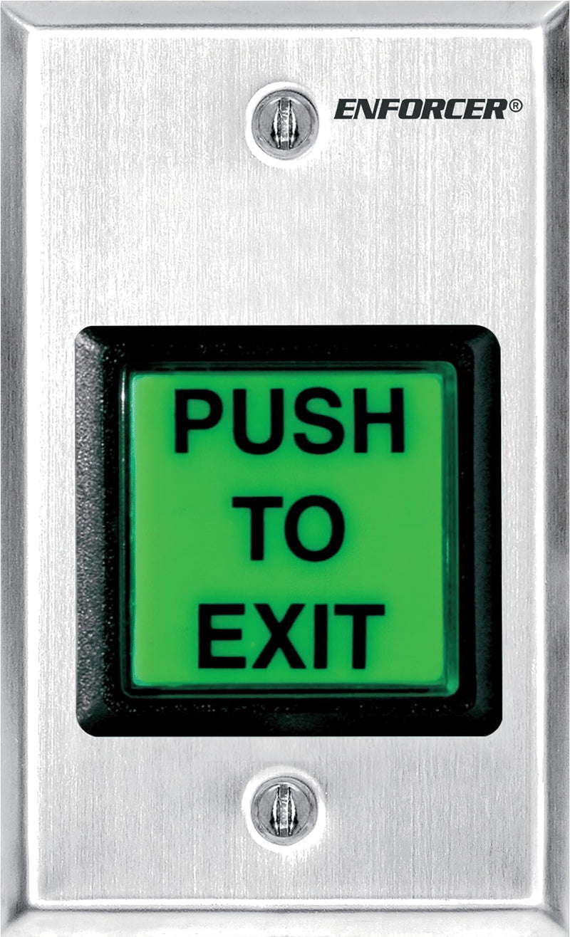Seco-Larm Enforcer Push-to-Exit Plate, Illuminated with Timer (SD-7202GC-PTQ) Pack of 1