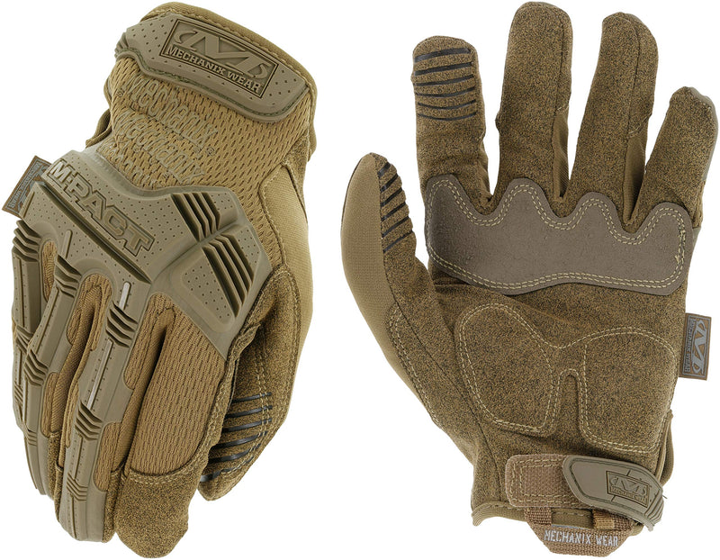 Mechanix Wear: M-Pact Tactical Gloves with Secure Fit, Touchscreen Capable Safety Gloves for Men, Work Gloves with Impact Protection and Vibration Absorption (Brown, Small) Brown