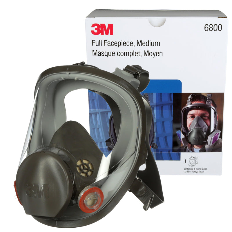 3M Full Facepiece Reusable Respirator 6800, NIOSH, Medium 1 Count (Pack of 1)