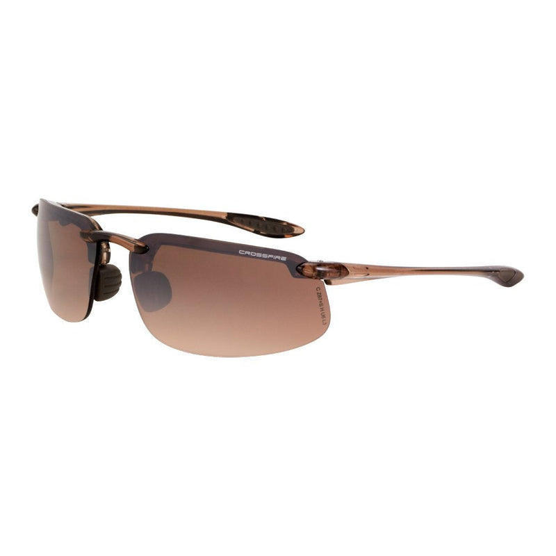 Crossfire Safety Glasses Brown Mirror Lens