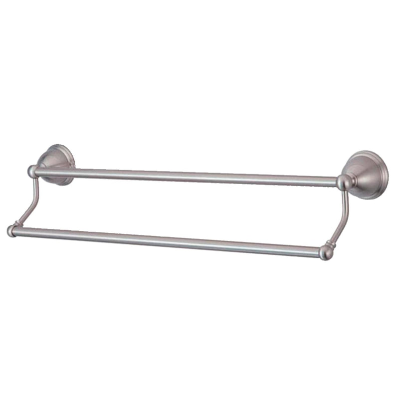 Kingston Brass BA396318SN Restoration Dual Towel-Bar, 18-inch length, Brushed Nickel