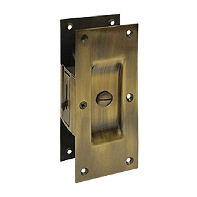 Deltana SDL60U5 Privacy 6-Inch Decorative Pocket Lock Antique Brass