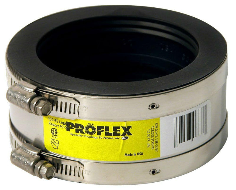 Fernco PROFLEX P3001-33 Shielded Pipe Coupling for Cast Iron, Plastic, or Steel to Copper Plumbing Connections