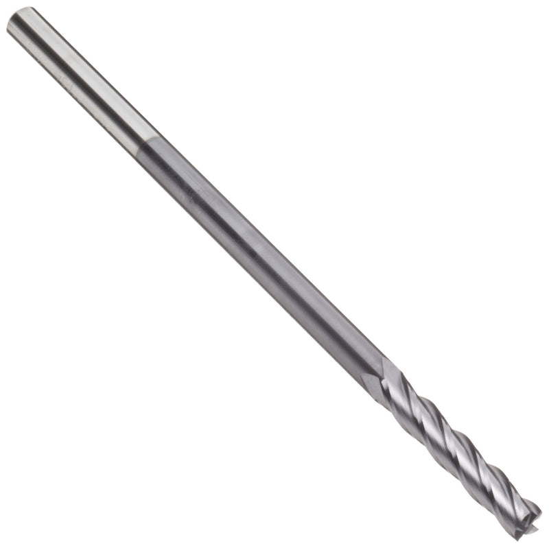 YG-1 E5065 Carbide Square Nose End Mill, Extra Long Reach, TIALN Multilayer Finish, 30 Deg Helix, 4 Flutes, 4" Overall Length, 0.25" Cutting Diameter, 0.25" Shank Diameter 1 Count (Pack of 1)