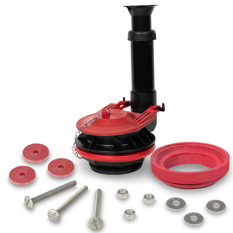 Korky 5030BP Large Flush Valve Kit, 3 Inch, Red