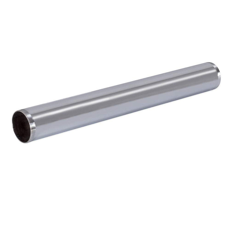 EZ-FLO 1-1/2 Inch x 12 Inch Heavy-Duty Threaded Tube, 17 Gauge, Chrome, 35113 1-1/2 in. x 12 in., 17 Gauge