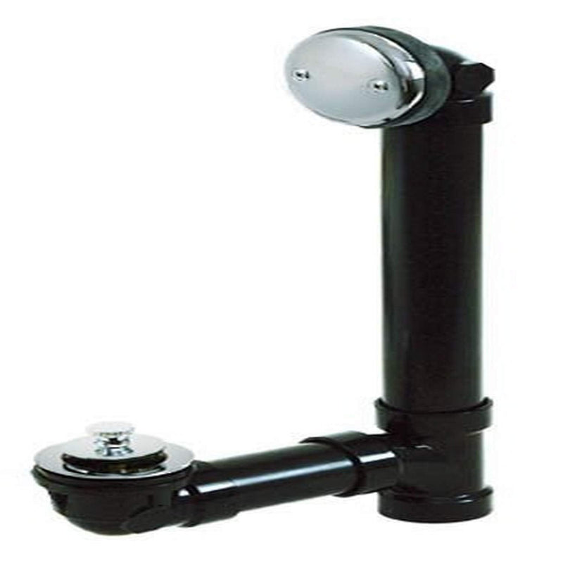 EZ-FLO 1-1/2 Inch Schedule 40 ABS Lift and Lock One-Hole Bath Waste Drain, Plastic Tubular with Zinc Drain, 35291