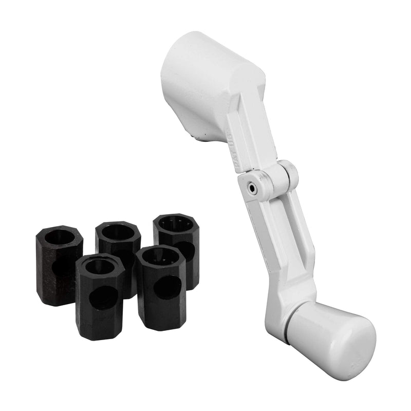 Prime-Line H 3962 Universal, Diecast, White, Folding Crank Handle for Casement Windows (Single Pack) 1 Count (Pack of 1)