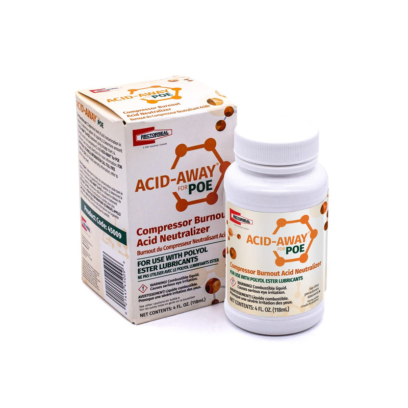 RectorSeal Acid Away 45009 Acid Buildup Remover, Easy Application, HVAC, 4 oz., Amber