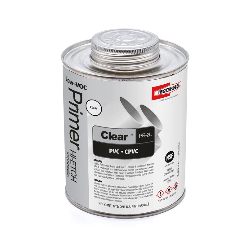 Rectorseal 55972 Pint Pr-2L Low Voc Hi-Etch Pvc And Cpvc Primer, 1 count (pack of 1) 1 Pint