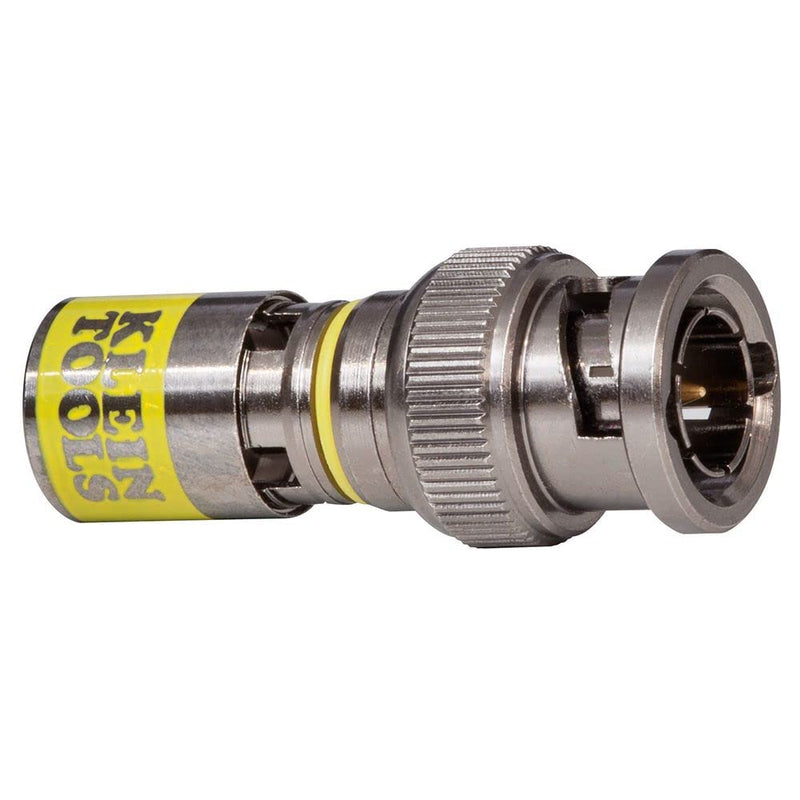 Klein Tools VDV813-607 Universal BNC Compression Coax Connector, for RG6/6Q Coaxial Cables, Male, 10-Pack BNC, RG6/6Q Male, 10 Pack