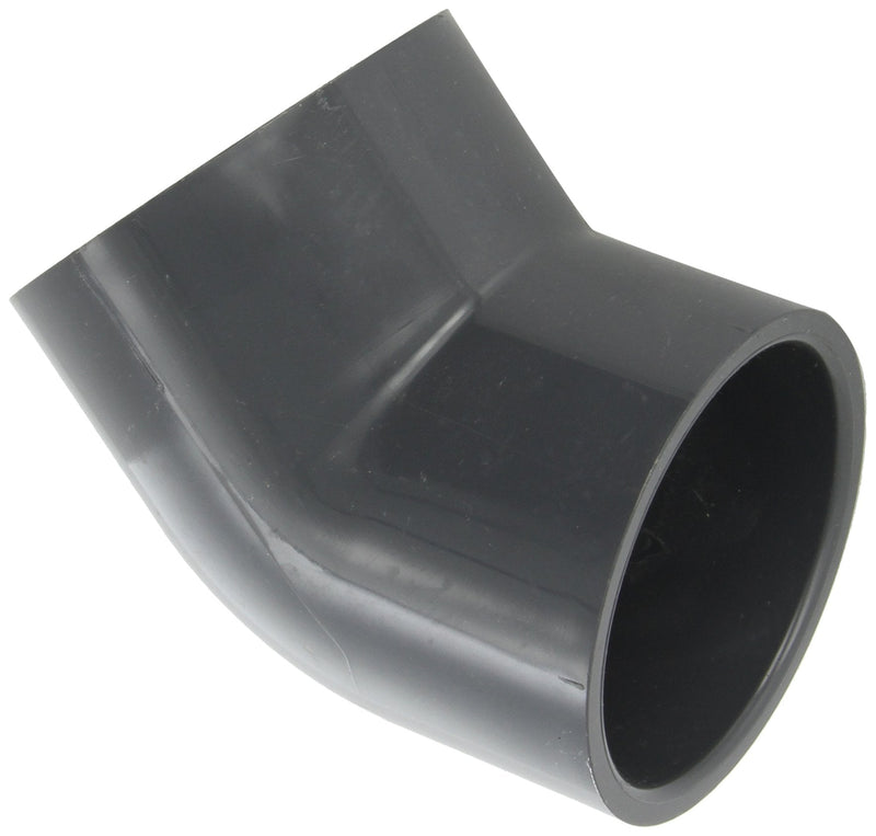 Spears 817 Series PVC Pipe Fitting, 45 Degree Elbow, Schedule 80, 3" Socket