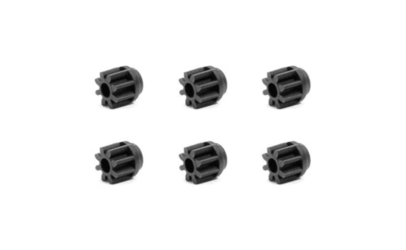 JR Carbon Reinforced Pinion - 8T Pinion Gear 6pcs / Tamiya / 15453
