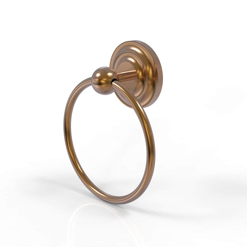 Allied Brass PQN-16 Prestige Que Towel Ring, Brushed Bronze 6 inches
