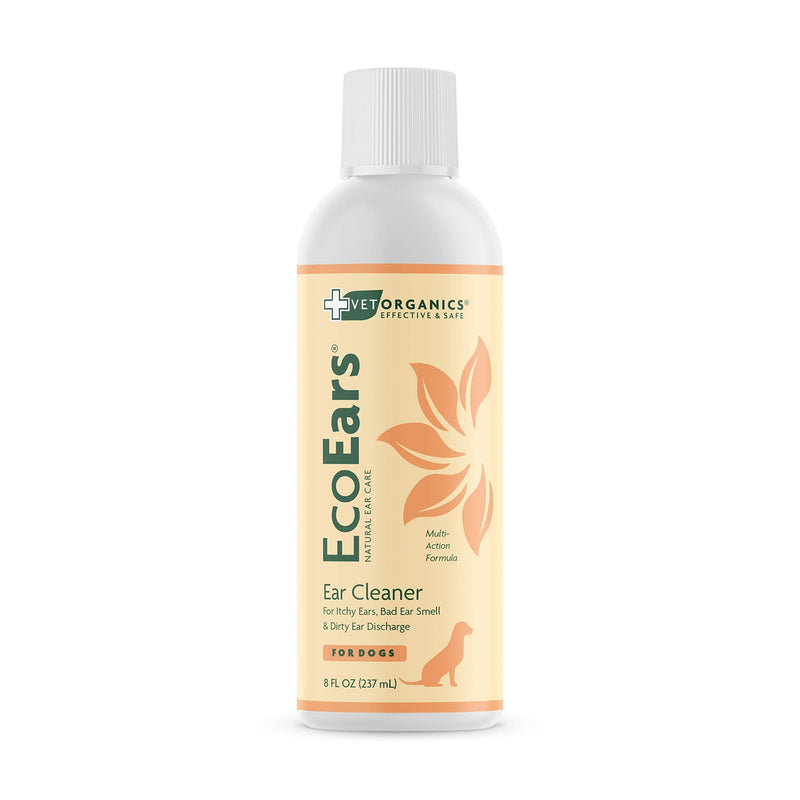 Vet Organics EcoEars Dog Ear Cleaner. Natural Multi-Action Formula. for Itch, Head Shaking, Discharge & Smell. Naturally Cleanses Away Common Problems. 100% Guaranteed 8 oz - PawsPlanet Australia