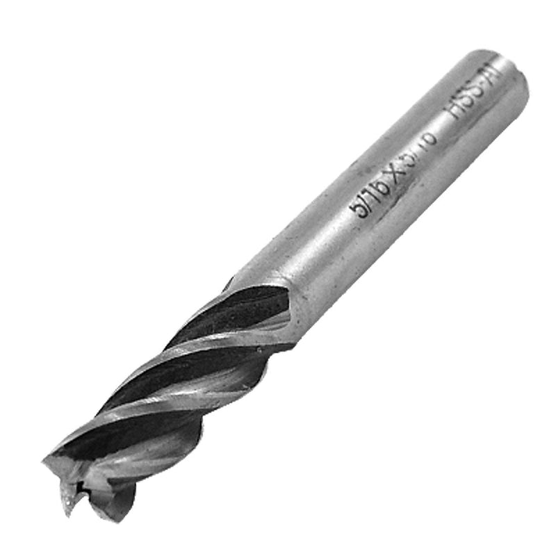 uxcell 5/16" x 5/16" 4 Flute Straight Shank HSS Spiral End Mill Milling Cutter 5/16"