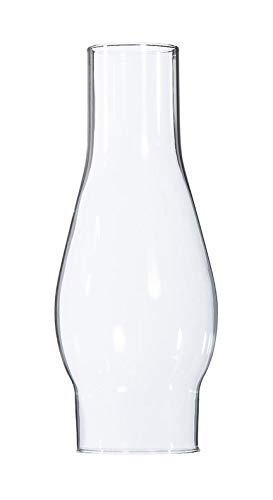 B&P Lamp® 2 5/8 Inch by 8 1/2 Inch Clear Glass Lamp Chimney with 3 5/8 Inch Outside Diameter Bulge for Vintage and Antique Style Lamps