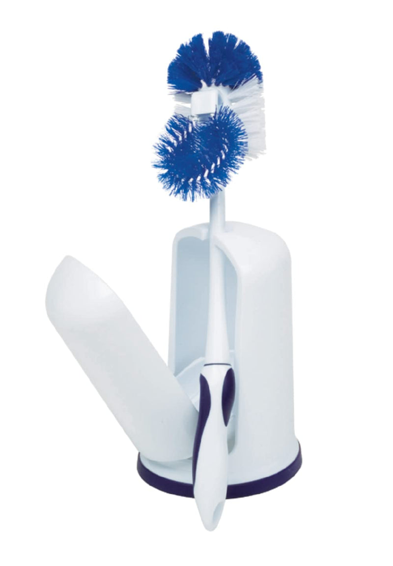 Rubbermaid Toilet Bowl Brush with Caddy Holder, with Caddy Holder, Cobalt Blue (FG6B9204COBLT) Under Rim Brush - NewNest Australia