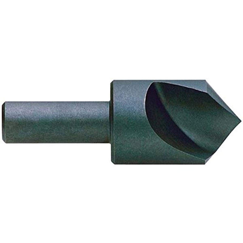 KEO 53108 High-Speed Steel Single-End Countersink, Uncoated (Bright) Finish, Single Flute, 82 Degree Point Angle, Round Shank, 1/2" Shank Diameter, 1" Body Diameter