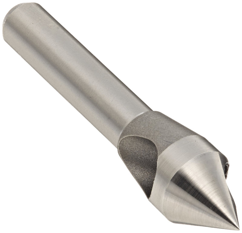 KEO 53502 Cobalt Steel Single-End Countersink, Uncoated (Bright) Finish, 60 Degree Point Angle, Round Shank, 5/16" Shank Diameter, 1/2" Body Diameter
