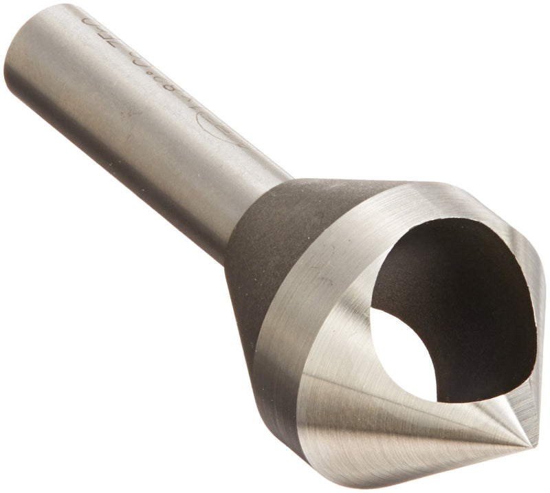 KEO 53515 Cobalt Steel Single-End Countersink, Uncoated (Bright) Finish, 82 Degree Point Angle, Round Shank, 3/8" Shank Diameter, 1" Body Diameter