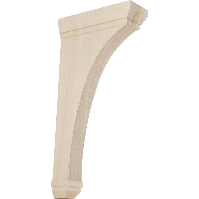 Ekena Millwork BKT02X07X14STRW Stockport Wood Brackets, 2 1/4"W x 7"D x 14"H , Rubberwood 2.25-in. W x 7-in. D x 14-in. H