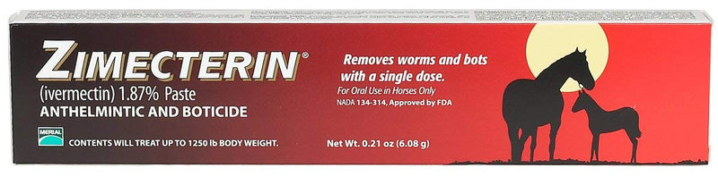 RJ matthews Merial Zimecterin Horse Dewormers Tube - PawsPlanet Australia