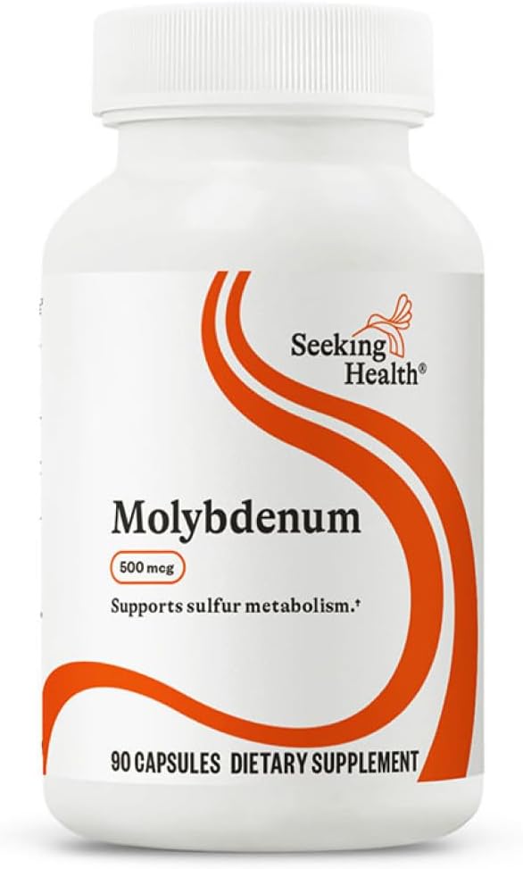 Seeking Health Molybdenum 500 – Molybdenum Glycinate Chelate – Supports Metabolism and Iron Utilization* - Metabolism Supplement - 90 Vegetarian Capsules - NewNest Australia