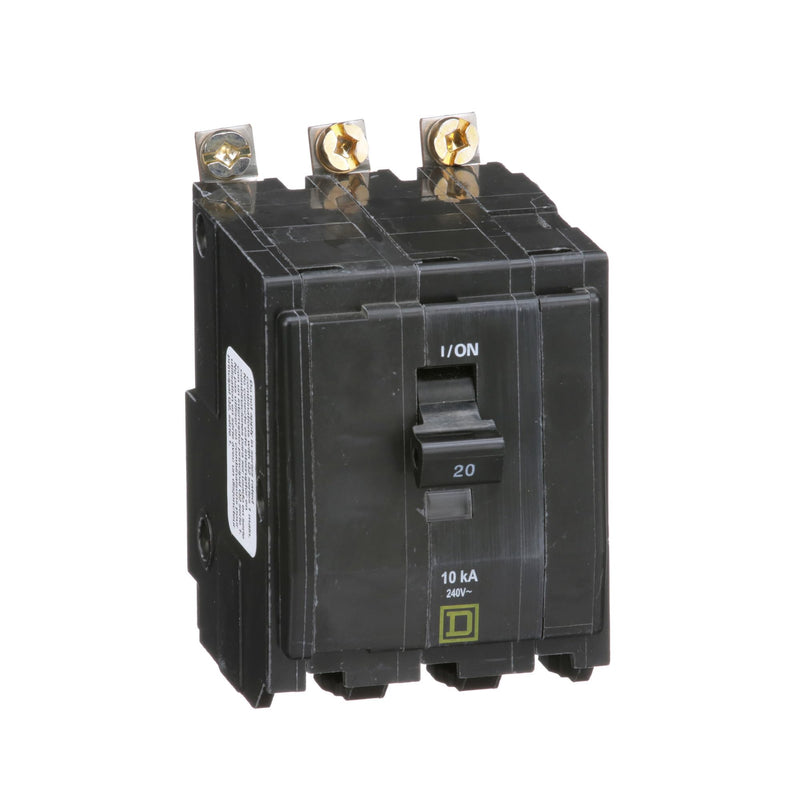 Square D - QOB320 - Bolt On Circuit Breaker, 20 Amps, Number of Poles: 3, 240VAC AC Voltage Rating