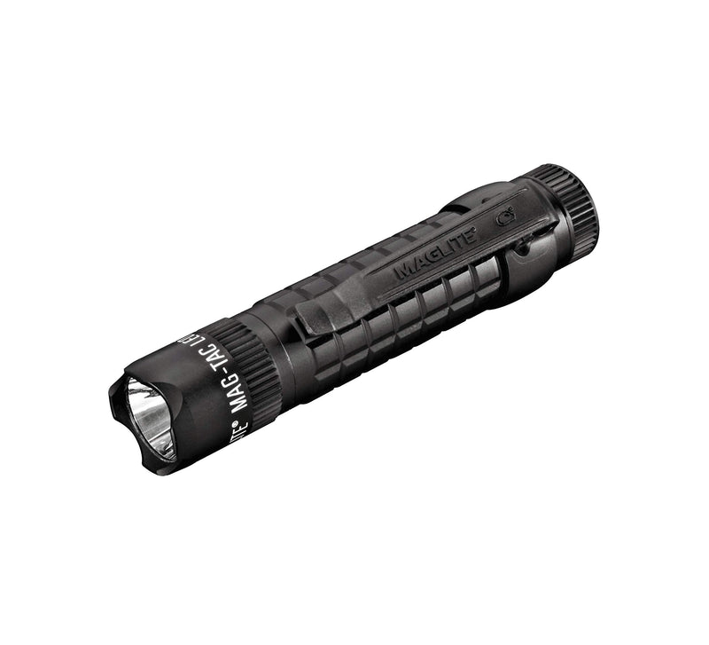 Maglite MAG-TAC 2-Cell CR123 LED Tactical Flashlight – High Lumen, Water-Resistant, QuickClick Modes Crowned Bezel – Black