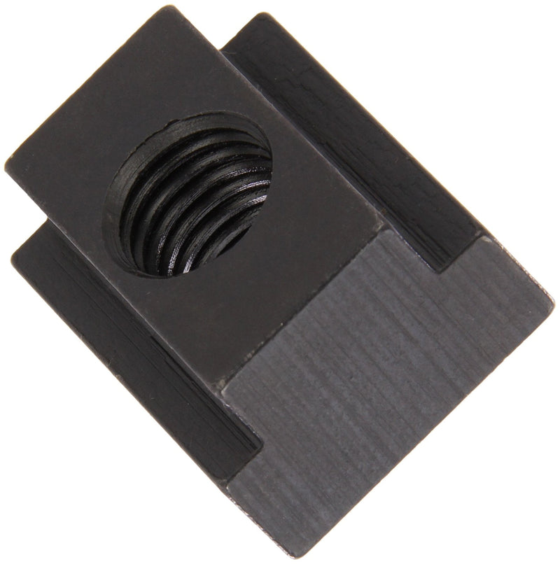 Te-Co 41433T Black Oxide 1018 Steel Tapped Through T-Slot Nut, 5/16"-18 TPI, 1/2" Height x 11/16" Width x 7/16" Table Slot (Pack of 5)
