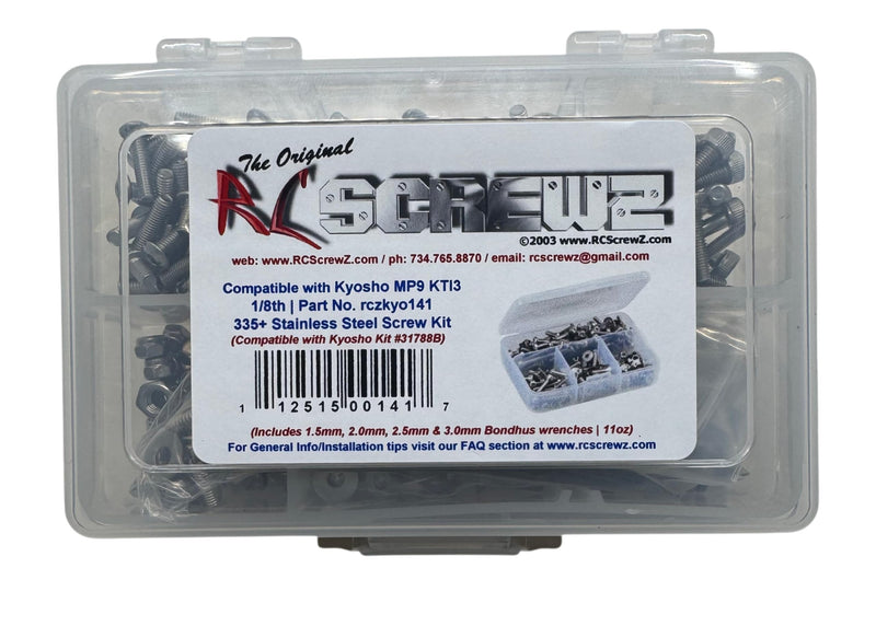 RCScrewz Compatible with The Kyosho MP9 TKI-3 (#31788) Stainless Steel Screw Kit