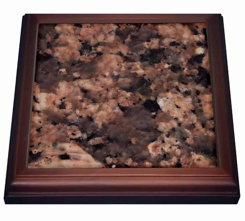 3dRose trv_97951_1 Giallo Fiorito Granite Print Trivet with Ceramic Tile, 8 x 8", Natural