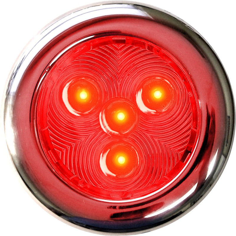 TH Marine LED-51897-DP Stainless LED Puck Light, 3' - Red