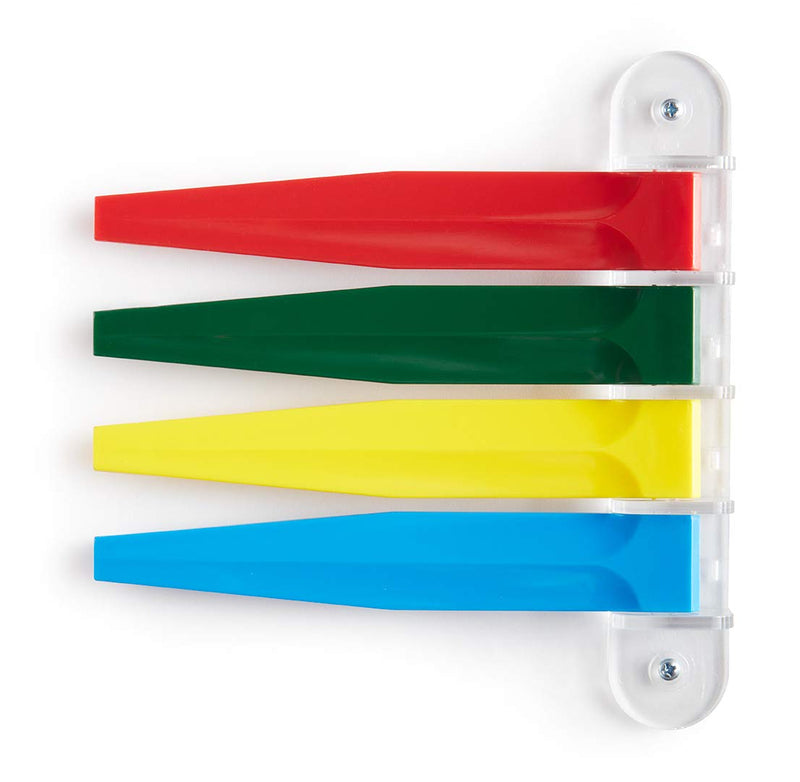 Exam Room Flags | Medical Door Flags for Doctors Offices, Hospitals and Clinics | Primary Colors, 4 Flag System, 7" Long 7 Inches 4 Flags