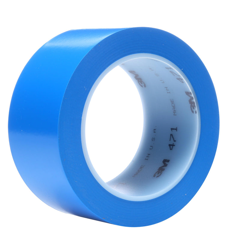 3M Vinyl Tape, Blue 471, 2 in x 36 yd, 5.2 mil, 1 Roll