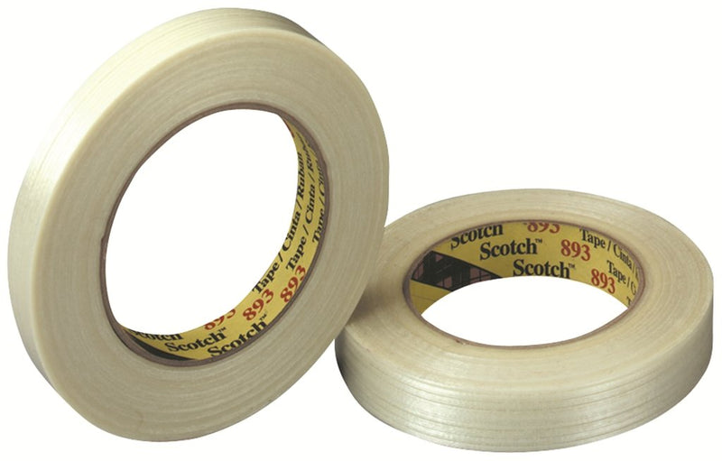 Scotch Filament Tape 893 Clear, 12 mm x 55 m, Conveniently Packaged (Pack of 6)