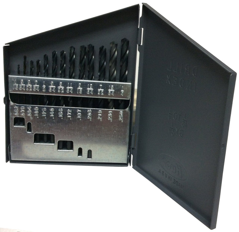 Drill America 13 Piece High Speed Steel Split Point Drill Bit Set (1/16" - 1/4" x 64ths), D/AP Series 13 Piece Set
