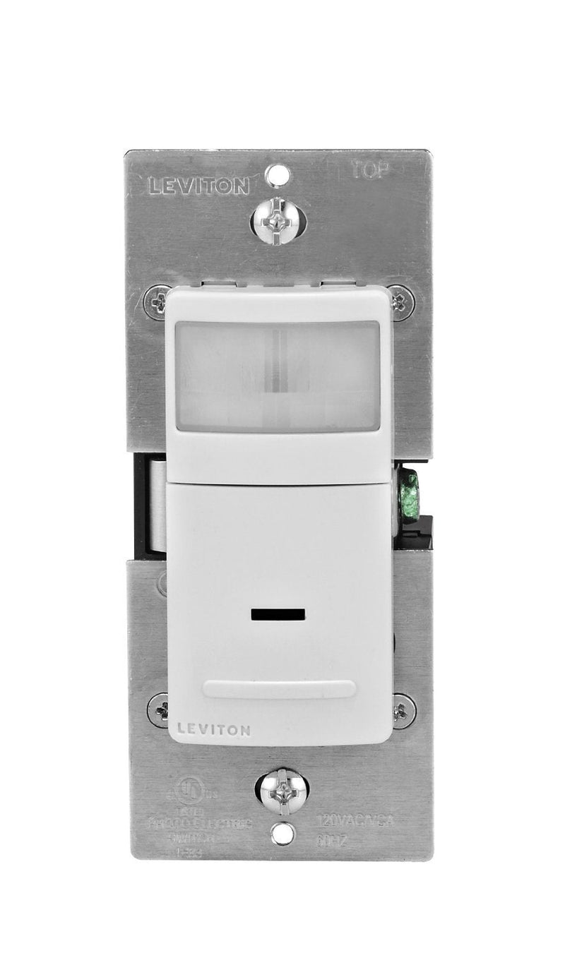 Leviton Decora Motion Sensor In-Wall Switch, Auto-On, 2.5A, Single Pole, IPS02-1LW, White