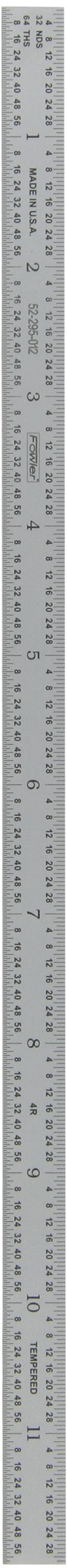 Fowler 52-295-012-0, Inch Flexible Steel Rule - 12"