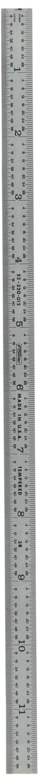 Fowler 52-320-012-0, Inch Flexible Steel Rule - 12"