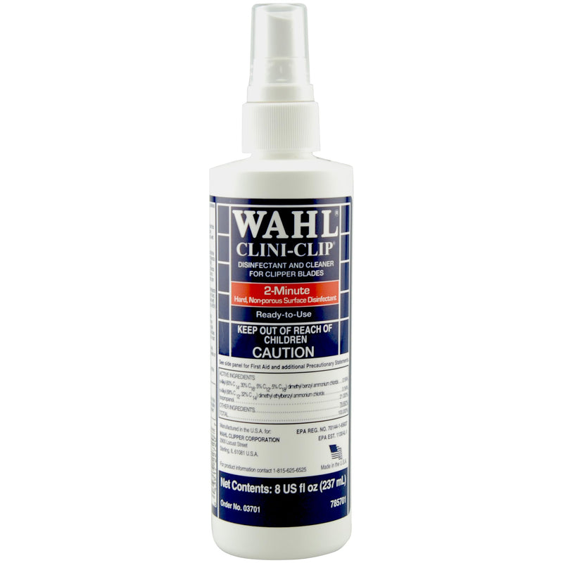 Wahl Professional Clini Clip Spray Fast Acting Cleaner Lubricant Clipper Blades Purifies Grooming Tools Reduces Friction Heat 8 Fl Oz